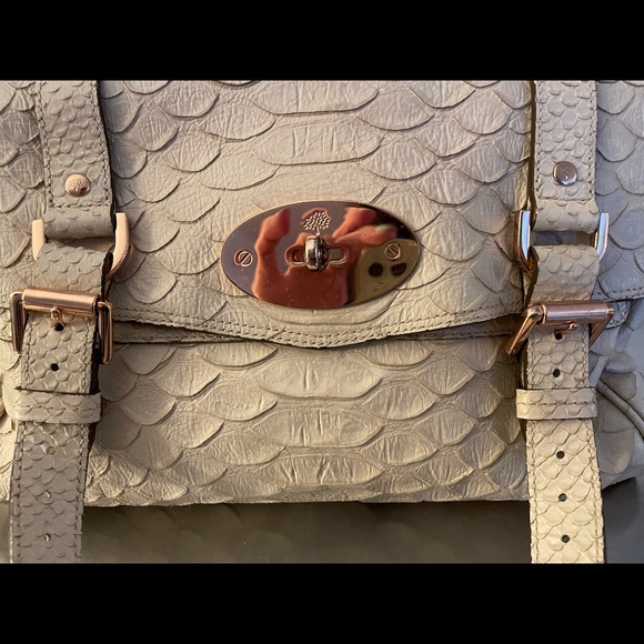 Cream Crocodile Mulberry top handle bag - Picture 9 of 11